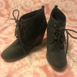 Stylish Dark Gray Booties (worn twice!)